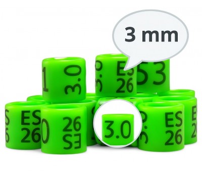 Canarios / Anillas carbono Grabadas con año y numeradas 3mm