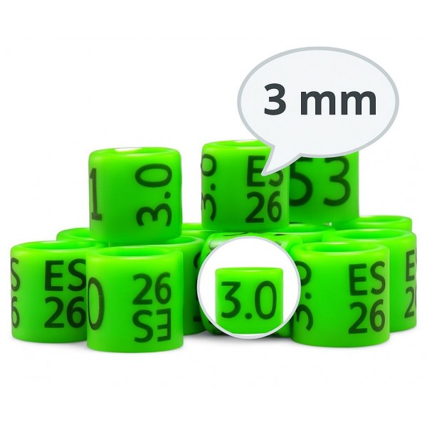 Canarios / Anillas carbono Grabadas con año y numeradas 3mm
