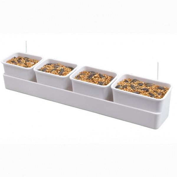Comedero múltiple para jaulas 2GR – Plástico resistente 39 cm Art. 255
