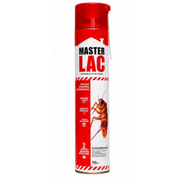 MASTERLAC - Cucarachas - Insecticida Contra Todo Tipo de Insectos Rastreros - Hormigas, Arañas, Pulgas, Chinches - Acción Larvicida - 1 Año de Duración Con Una Sola Aplicación - Efecto Barrera Parásitos externos / Insecticidas / Plagas
