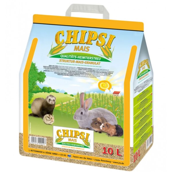 Chipsi Lecho de Maíz Limón para pájaros 10 litros 