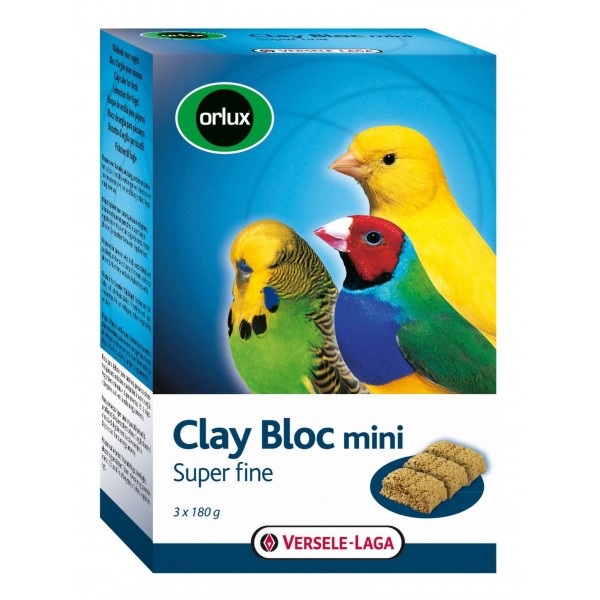 Clay Block Mini | Bloque de arcilla para las especies de aves pequeñas Grit y cales