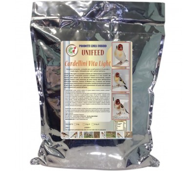 Unifeed Jilgueros Vita-light 2 kg | Alimento completo para aves granívoras de talla mediana y pequeña.