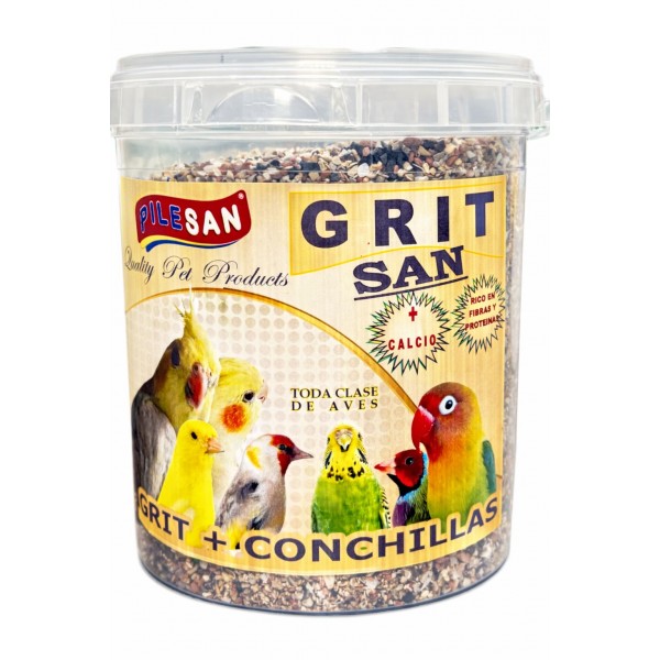 Grit San con carbón y conchitas para Aves 1,5kg Grit y cales