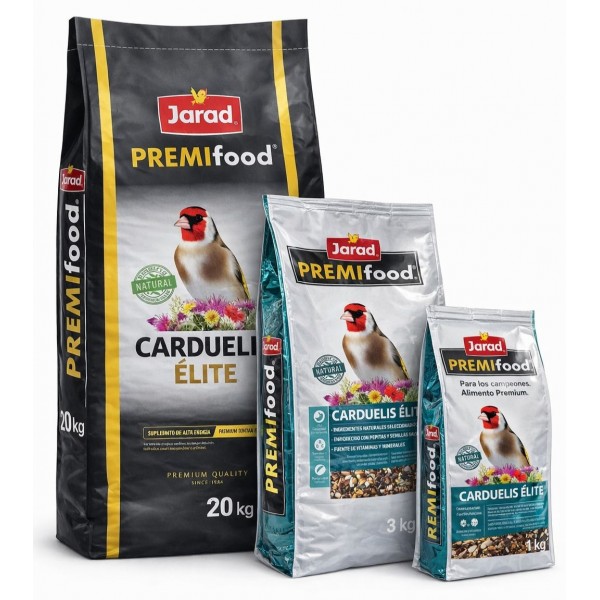 Mezcla de semillas Carduelis Elite Premifood Jarad  Comida jilgueros y silvestres