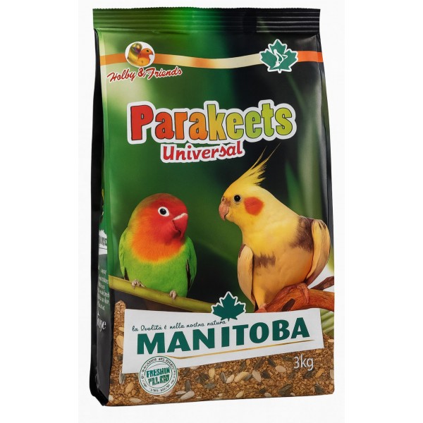 Manitoba Mixtura Agapornis Parakeets universal 3 kg Comida para agapornis y ninfas
