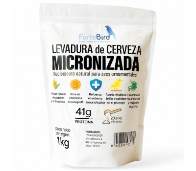 Levadura de Cerveza Micronizada Fortebird 1kg – Suplemento proteico para aves