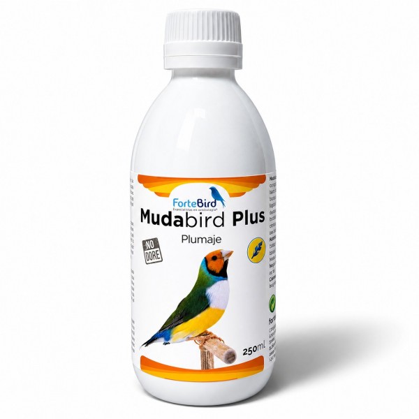Mudabird Plus – Complemento líquido para la muda y el plumaje de aves ornamentales Muda/Plumaje