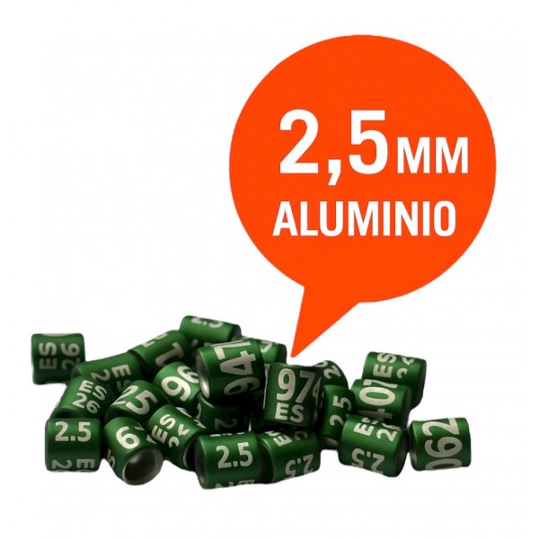 Exóticos / Anillas de Aluminio Grabadas con año y numeradas Anillas