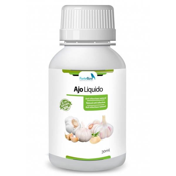 Fortebird Ajo Líquido – Refuerzo Natural del Sistema Inmune en Aves Complejos vitaminicos Fortebird Ajo Líquido – Refuerzo Natural del Sistema Inmune en Aves Complejos vitaminicos