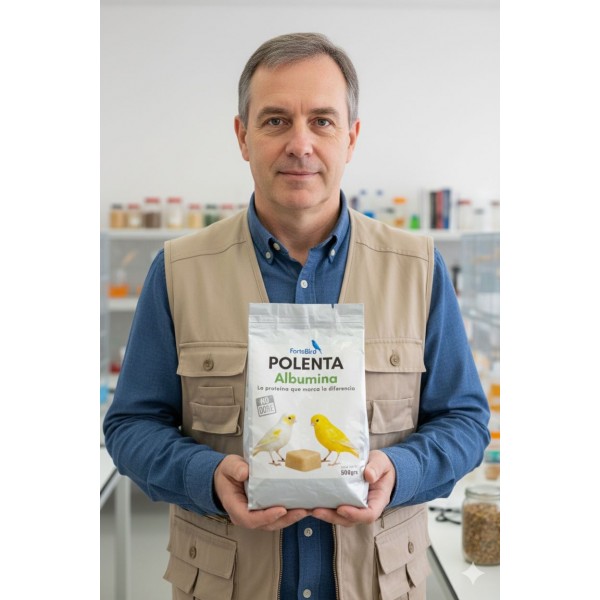 Polenta con Albumina Fortebird para aves 500 grs Complementos proteicos