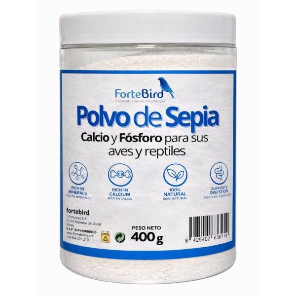 Polvo de Sepia | Fuente natural de Calcio y Fósforo para sus aves