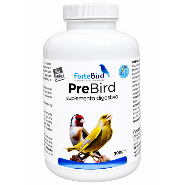 Prebird – Acondicionador Intestinal Natural con Prebióticos (Sin Doré) 300 gr Prebióticos y probióticos