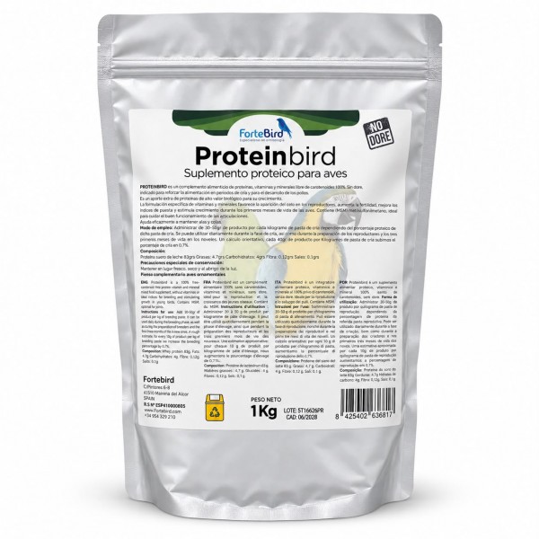 ProteinBird (Proteinas facilmente digerible para nuestras aves) NO DORÉ Complementos proteicos