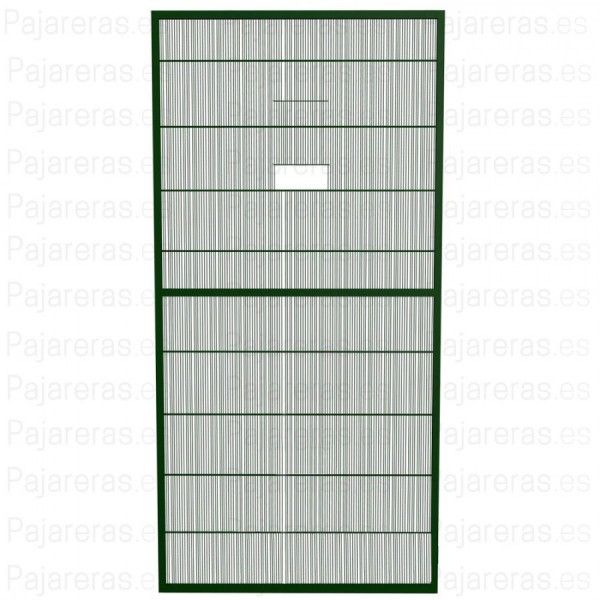 Panel de malla de voladero con puerta guillotina verde Voladeros