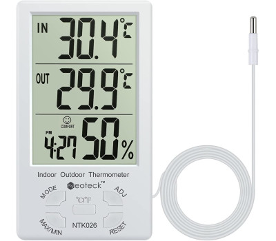 Termómetro y Higrómetro Digital con sonda 2 en 1 