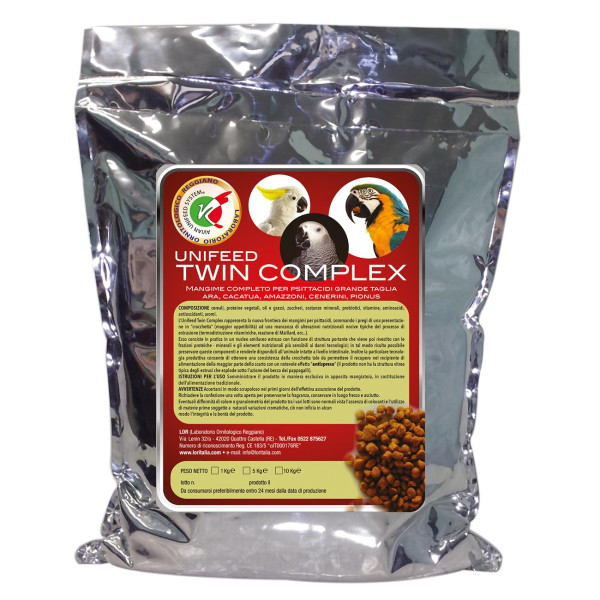 Unifeed Twin Complex - Alimento completo para pájaros para psitácidos de gran tamaño Food for parrots