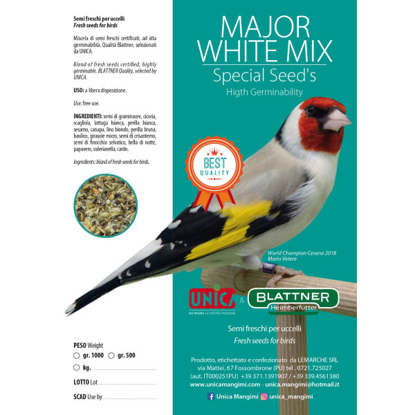 Major white mix 1,5 kg Food for goldfinches and wild birds