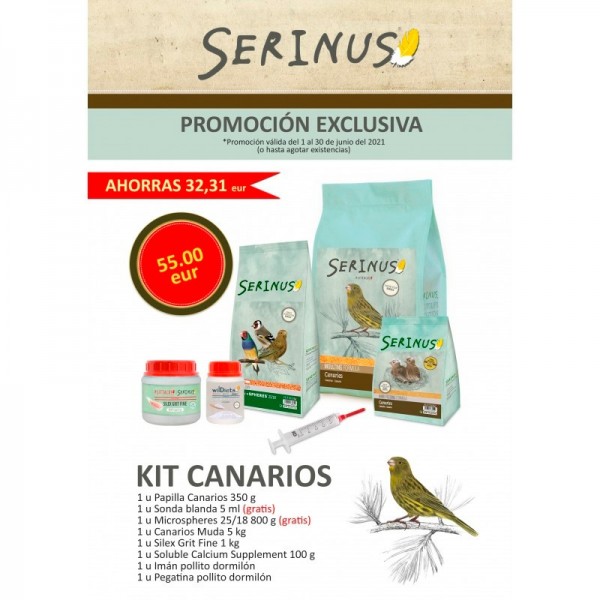 PACK SERINUS CANARIO SIN DORE PACK SERINUS CANARIO SIN DORE