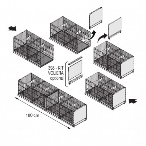 Jaula de Cria 90 cm 2GR Desmontable Breeding cages and exhibition