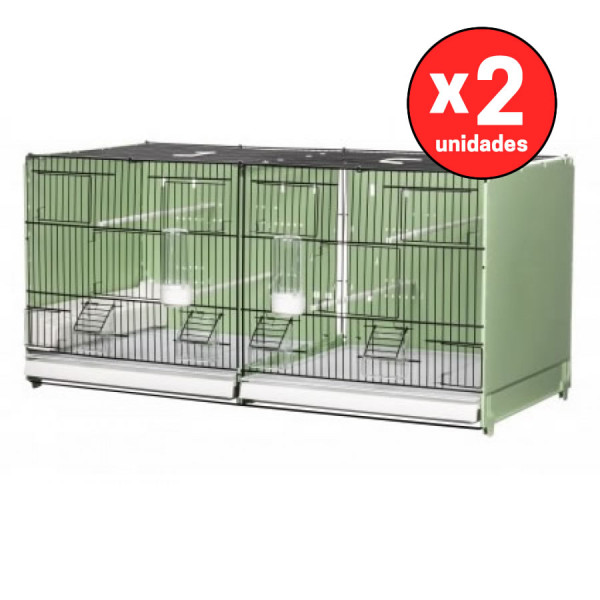 Jaula de Cria 90cm 2GR Portofino Verde Desmontable Art. 421 Breeding cages and exhibition