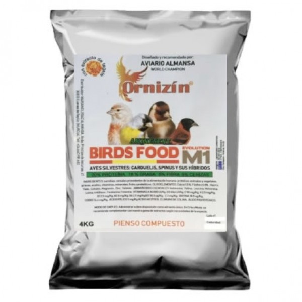 Ornizin pienso M1 fauna europea y silvestre Food for goldfinches and wild birds Ornizin pienso M1 fauna europea y silvestre Food for goldfinches and wild birds