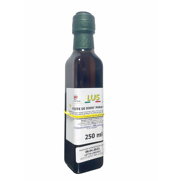 Aceite LUS 250 ml (limpia el sistema digestivo de tus aves)