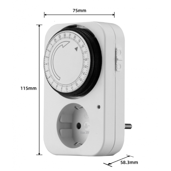 Programador analógico diario AIGOSTAR para iluminación aviario. Accesorios para aviarios 