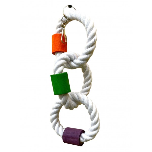 Juguete pájaro 3 aros nylon Bird Toys