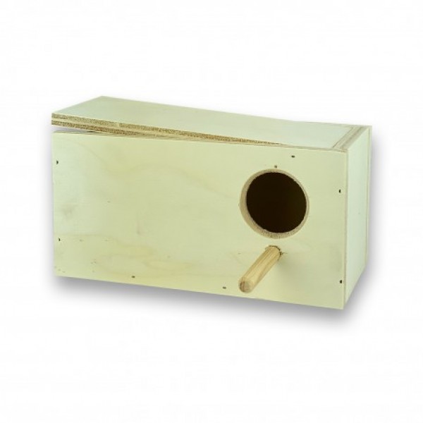 Nido de madera horizontal para periquito PRQ-110  Nests and accessories for the nest