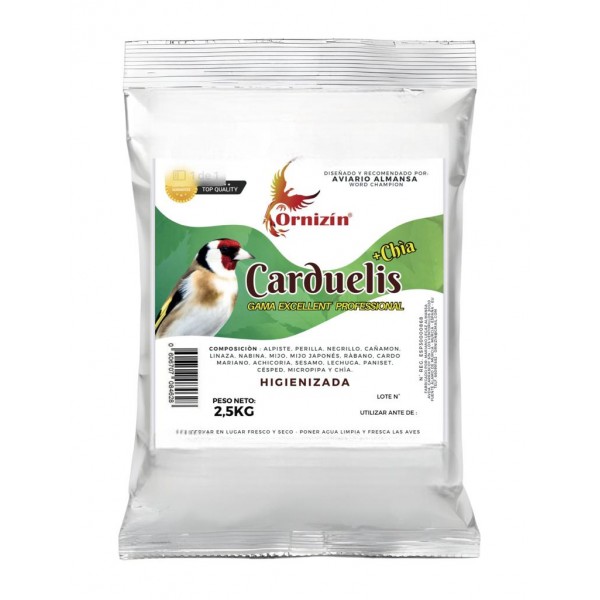 Mixtura Jilgueros Carduelis + Chía (ornizin) 2,5 kg Food for goldfinches and wild birds