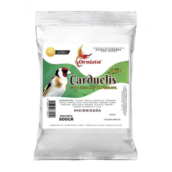 Mixtura Jilgueros Carduelis + Chía (ornizin) 800 gr Food for goldfinches and wild birds