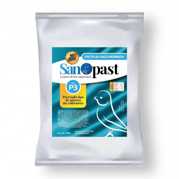 Sanopast P3 (Pasta de cría y muda NO DORÈ) Comida para canarios