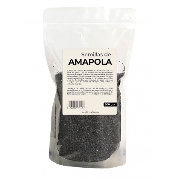 Semilla de Amapola o Adormidera (Semillas para tranquilizar al pájaro o reforzar el canto) Seeds