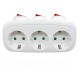 Enchufe triple con interruptor Individual Accesorios para aviarios Enchufe triple con interruptor Individual Accesorios para aviarios