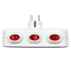 Enchufe triple con interruptor Individual Accesorios para aviarios Enchufe triple con interruptor Individual Accesorios para aviarios