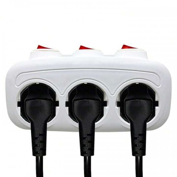 Enchufe triple con interruptor Individual Accesorios para aviarios Enchufe triple con interruptor Individual Accesorios para aviarios