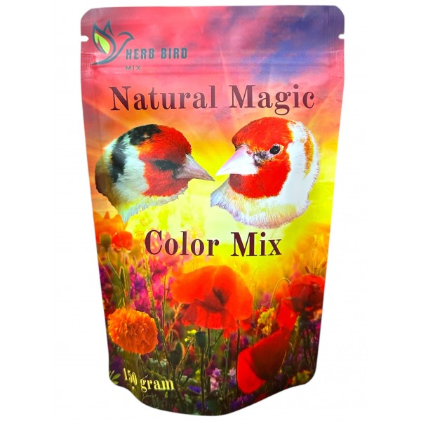 Mezcla de colores mágicos naturales para jilgueros 150 grs Colorante aves
