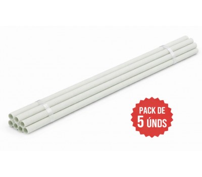 Palo Caña Plastico 12 mm x 1 metro (Pack 5 unds)