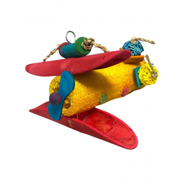 Juguete aeroplano pajaro colores 20 cm Juguetes para aves