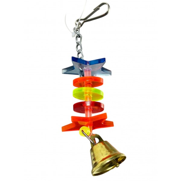Juguete estrellas color con campana Juguetes para aves