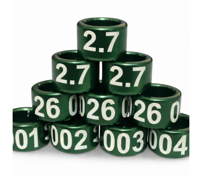 Exoticos / Anillas Grabadas con año y numeradas de Aluminio 2,7mm