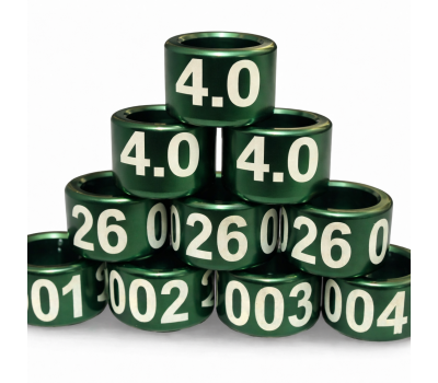 Exoticos / Anillas Grabadas con año y numeradas de Aluminio 4 mm