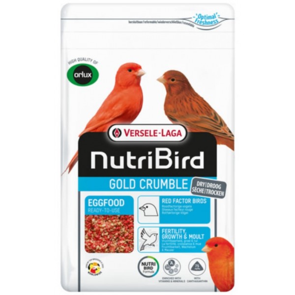 NutriBird Gold Pasta Seca para Canarios factor rojo 1Kg Semi-dry pasta NutriBird Gold Pasta Seca para Canarios factor rojo 1Kg Semi-dry pasta