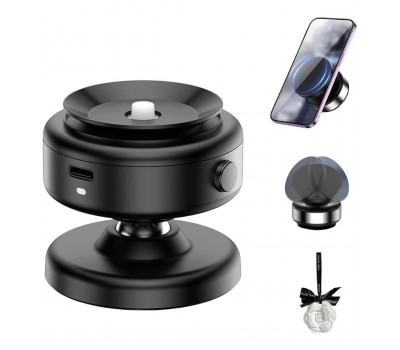 Soporte Magnético para Teléfono de Coche, Joyye Rotación 360° con Ventosa, Navegación para iPhone y Android (A-Negro)