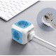 EXTRASTAR Regleta Enchufe 6 en 1 – 4 Tomas + 2 Puertos USB | Cubo Multienchufe de 1,5 m | 3680W / 16A – Azul Iluminación LED y Accesorios EXTRASTAR Regleta Enchufe 6 en 1 – 4 Tomas + 2 Puertos USB | Cubo Multienchufe de 1,5 m | 3680W / 16A – Azul Iluminación LED y Accesorios