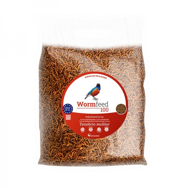 Wormfeed 100 – Larvas de Tenebrio molitor Deshidratadas 1 kg Complementos proteicos