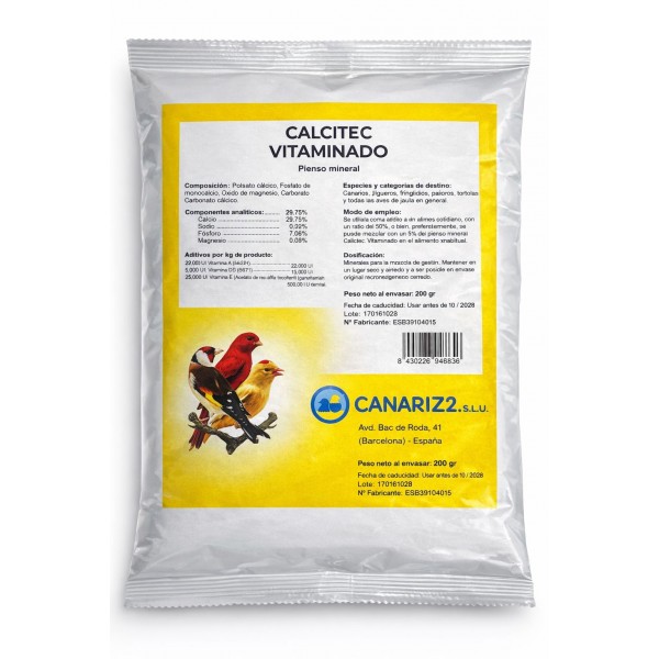 Calcitec vitaminado 200 gr Complejos vitaminicos 