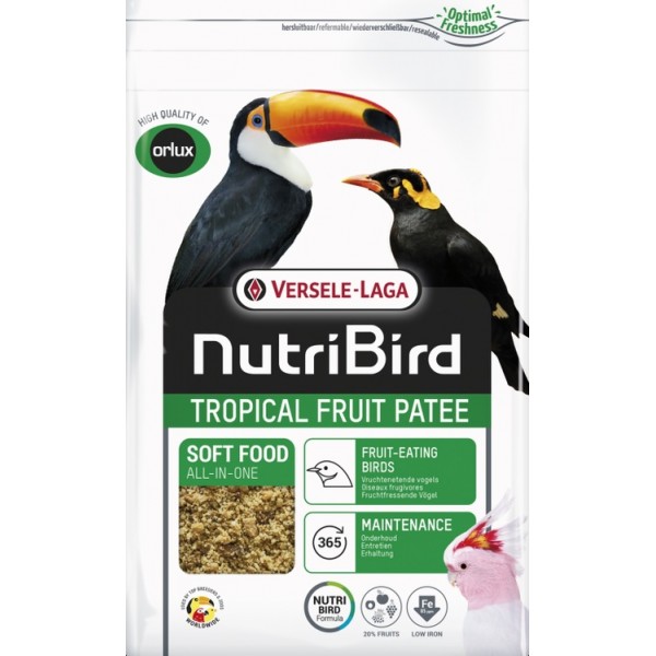 Orlux Tropical paté Premium para todos los frugívoros 1 Kg Insectivorous and frugivorous food