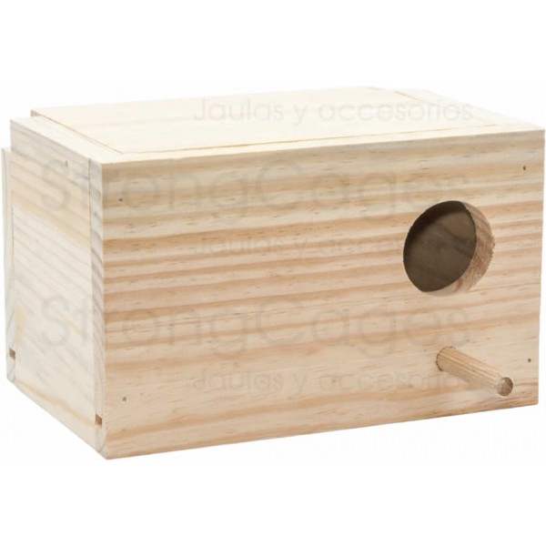 Nido de madera de pino para periquitos Nests and accessories for the nest Nido de madera de pino para periquitos Nests and accessories for the nest